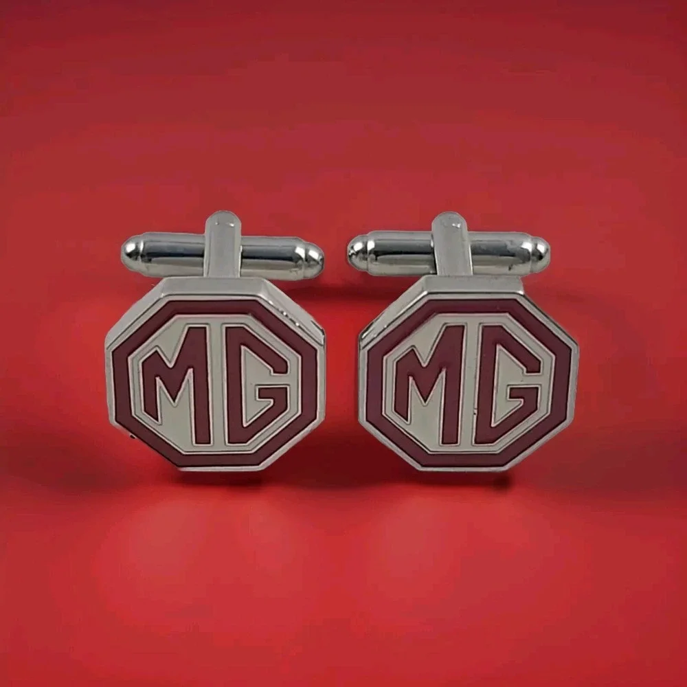 MG Silvertone British SportsCar Cufflinks
